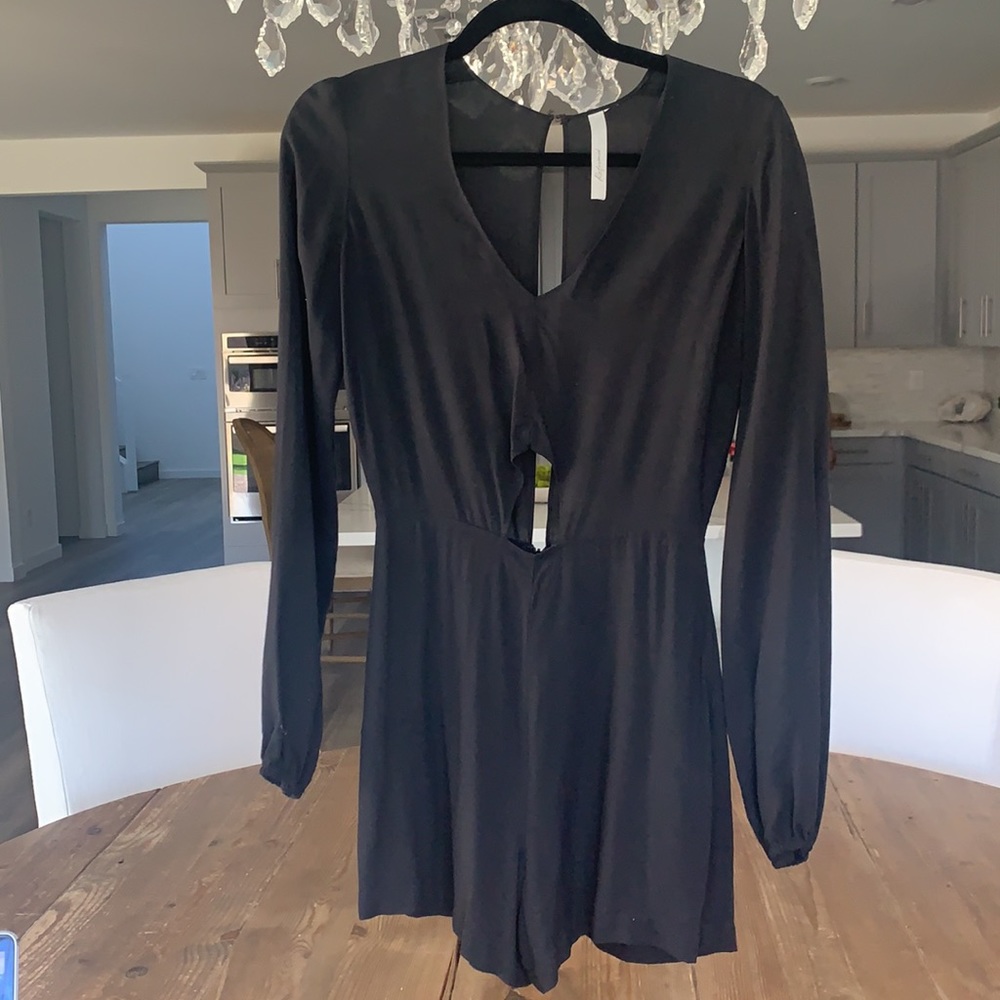 Reformed Black Long sleeve Romper Small